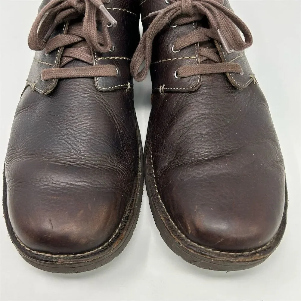 Clarks Men's Brown Leather Loafers Size 13M Casual Lace Up Shoes